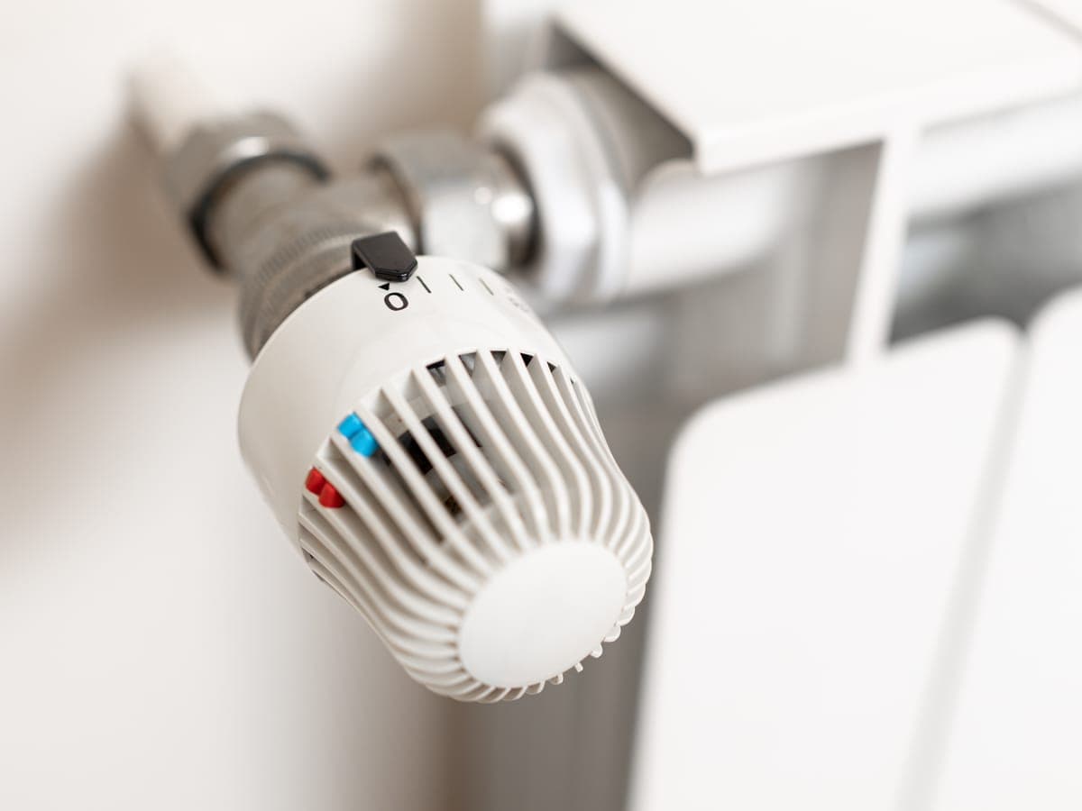 A gas safety check being carried out on a domestic heating system